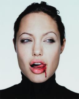 Martin Schoeller - Angelina Jolie With Blood, 2000