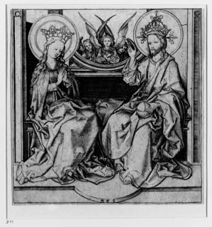 Martin Schongauer - Christ Blessing the Virgin
