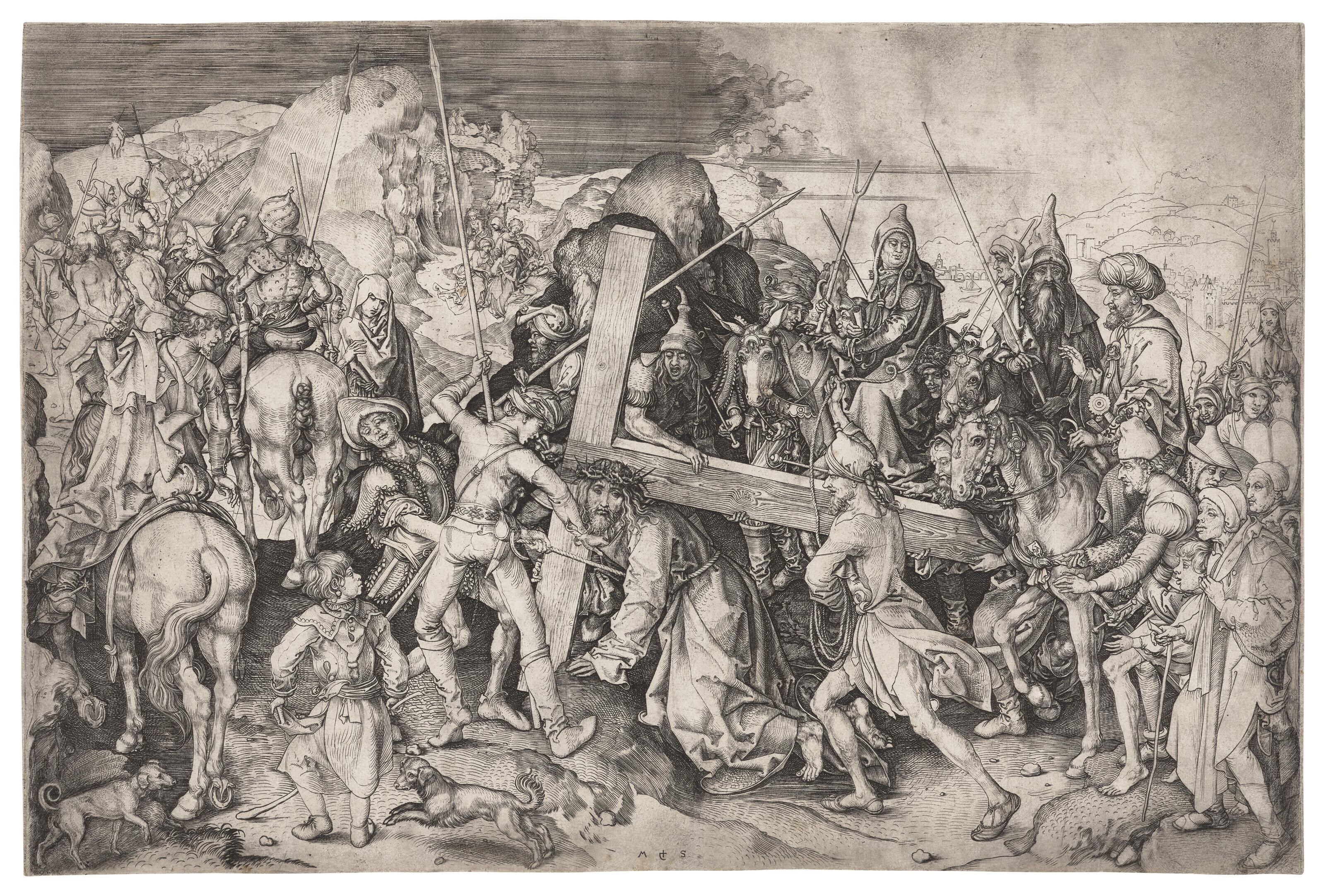 Martin Schongauer - Christ carrying the Cross