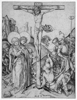 Martin Schongauer - Christus am Kreuz.
