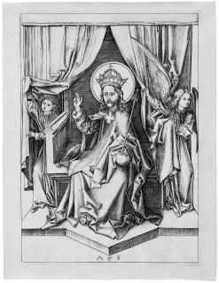 Martin Schongauer - Der thronende Heiland.
