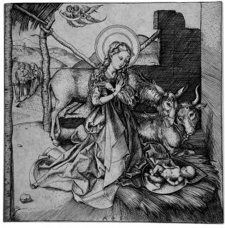 Martin Schongauer - Die Geburt Christi.