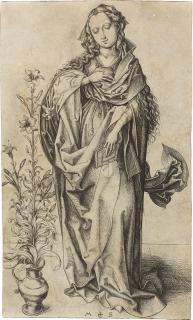 Martin Schongauer - Die heilige Jungfrau der Verkündigung.