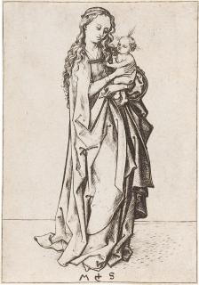 Martin Schongauer - Die kleine stehende Madonna.