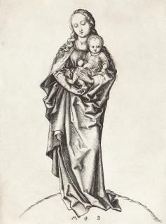 Martin Schongauer - Die stehende Madonna mit dem Apfel