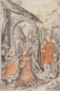 Martin Schongauer - The Adoration of the Magi (B., Holl., L. 6)