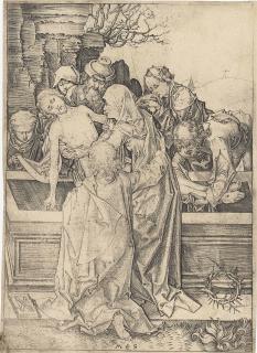 Martin Schongauer - The Entombment (Bartsch 18; Lehr, Hollstein 28)