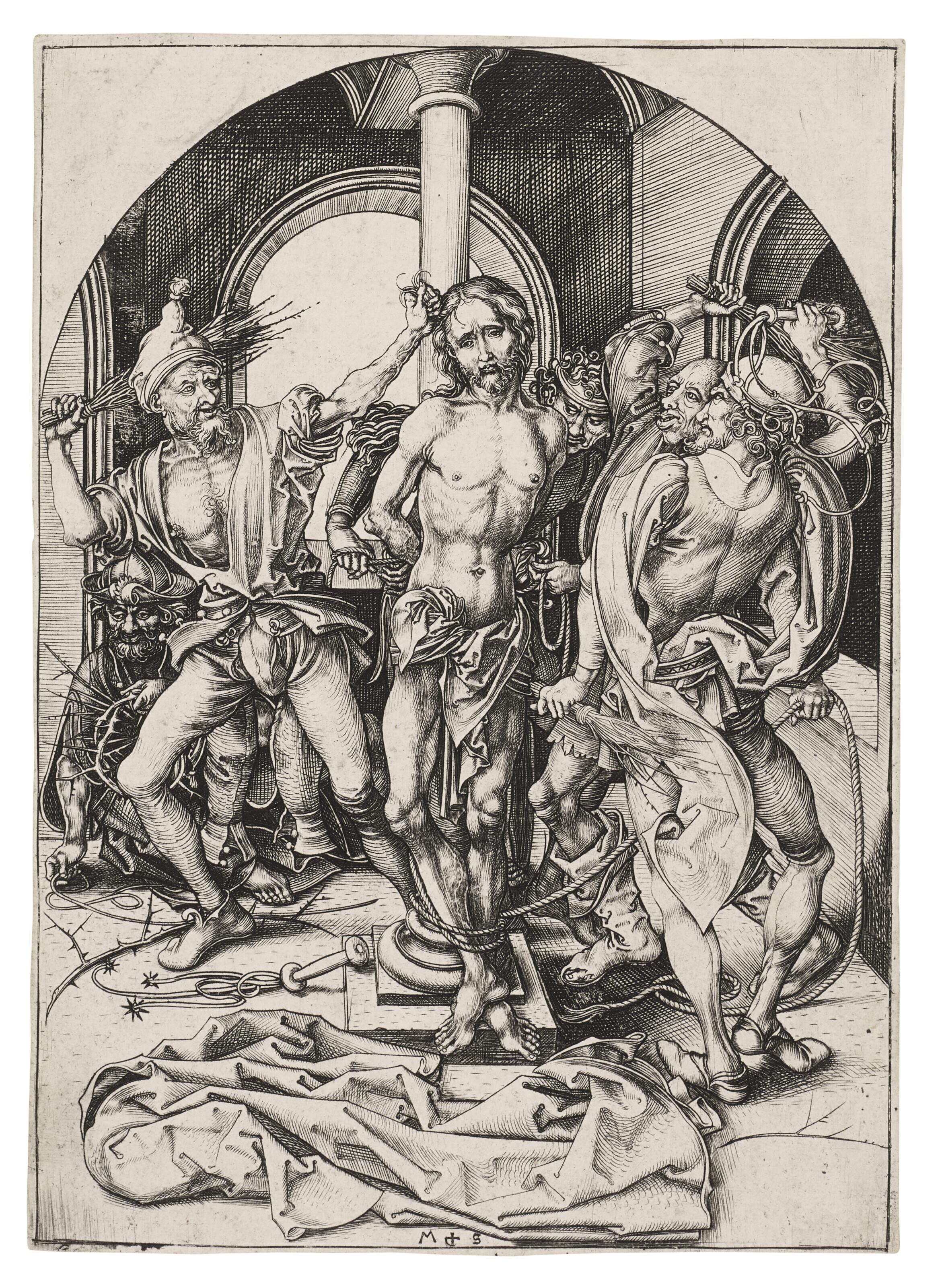 Martin Schongauer - The Flagellation, from: The Passion