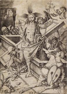 Martin Schongauer - The Resurrection (Bartsch 20; Lehrs, Hollstein 30)