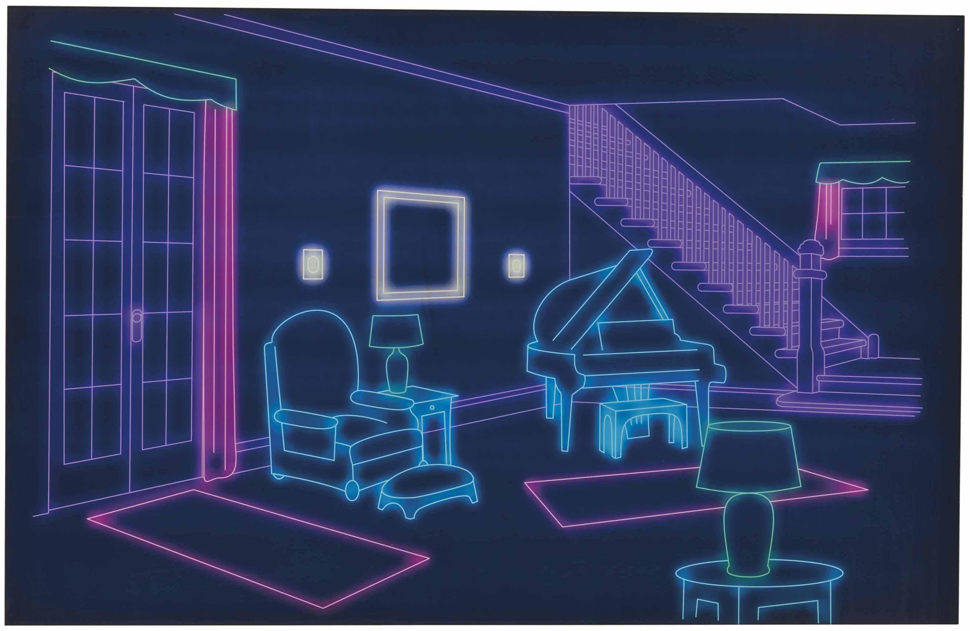 Martine Aballéa - Luminaville, Salon violet, 2003