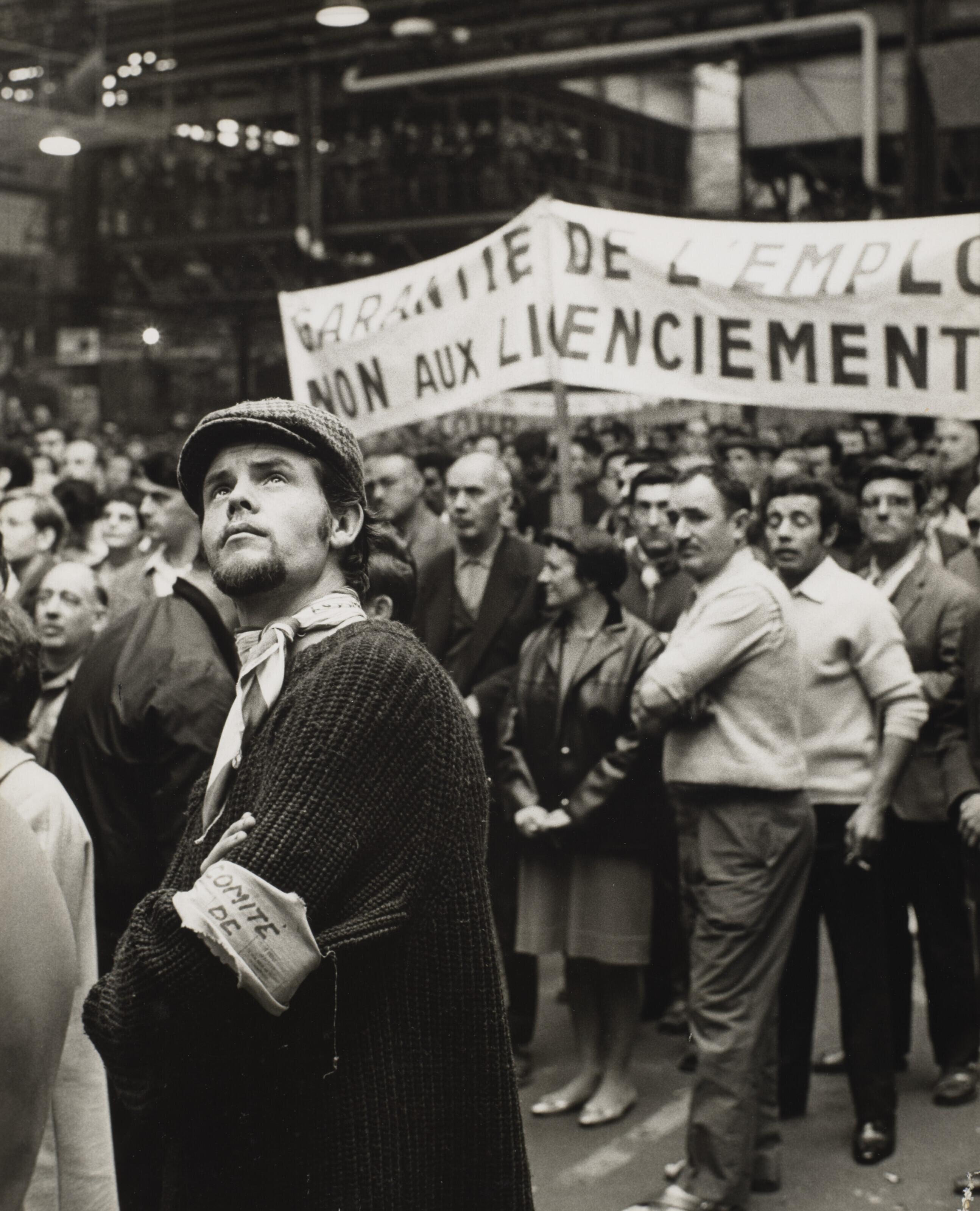 Martine Franck - Manifestation d\'ouvriers, Paris, 1968