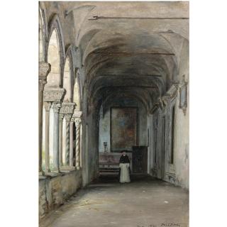 Martinus Rørbye - Danish Munk I Kloster (Monk In A Cloister)