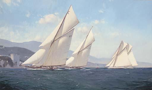 Martyn Richardson Mackrill - 15-Metre Fanfare:  \'Fifes\' Racing In The Mediterranean Off Monte Carlo