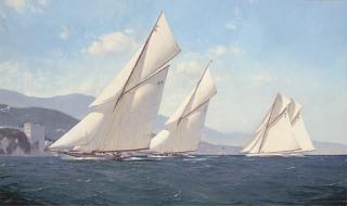 Martyn Richardson Mackrill - 15-Metre Fanfare:  \'Fifes\' Racing In The Mediterranean Off Monte Carlo