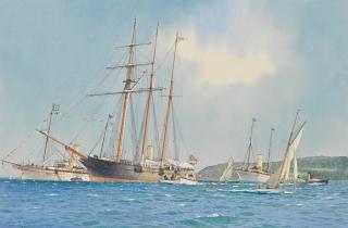 Martyn Richardson Mackrill - Steam yacht Sunbeam at Cowes