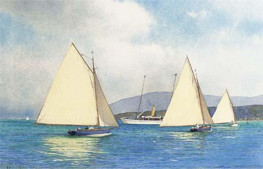 Martyn Richardson Mackrill - The Clyde 19-Foot Class Reaching For The Mark At Hunter\'S Quay On The Clyde