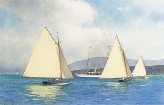 Martyn Richardson Mackrill - The Clyde 19-Foot Class Reaching For The Mark At Hunter\'S Quay On The Clyde