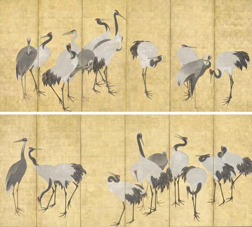Maruyama Okyo - Cranes