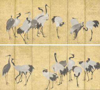 Maruyama Okyo - Cranes