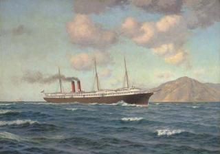 Marx Reese - The Chilean steamship Tucapel off the South American coast