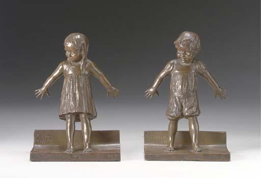 Mary Abastenia St. Leger Eberle - Hide And Seek\': A Pair of Bookends
