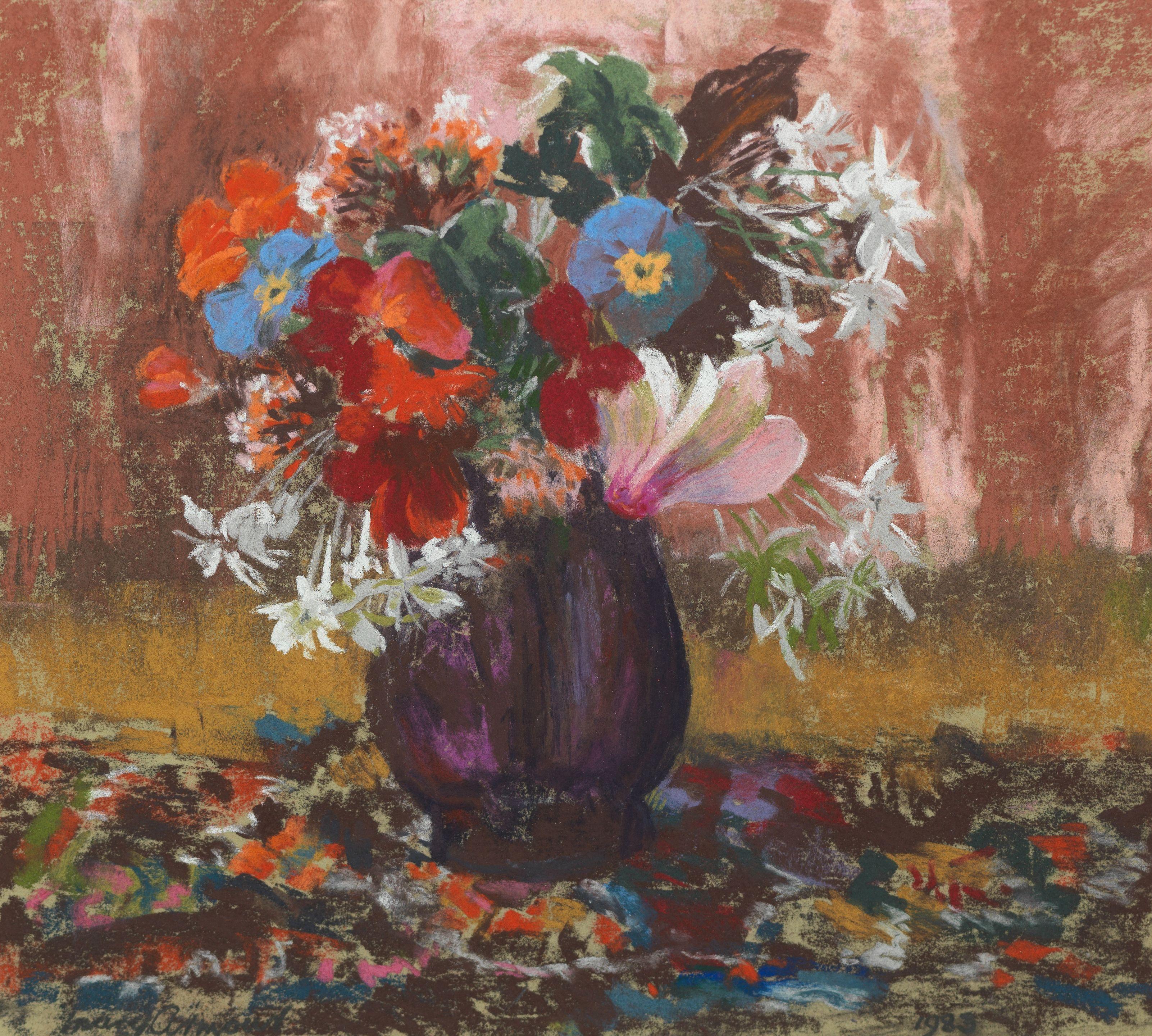 Mary Armour RSA RSW - Flower with White Jasmine