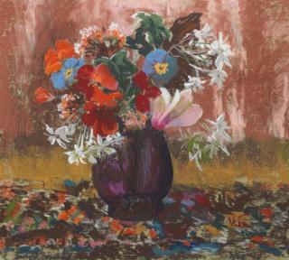 Mary Armour RSA RSW - Flower with White Jasmine