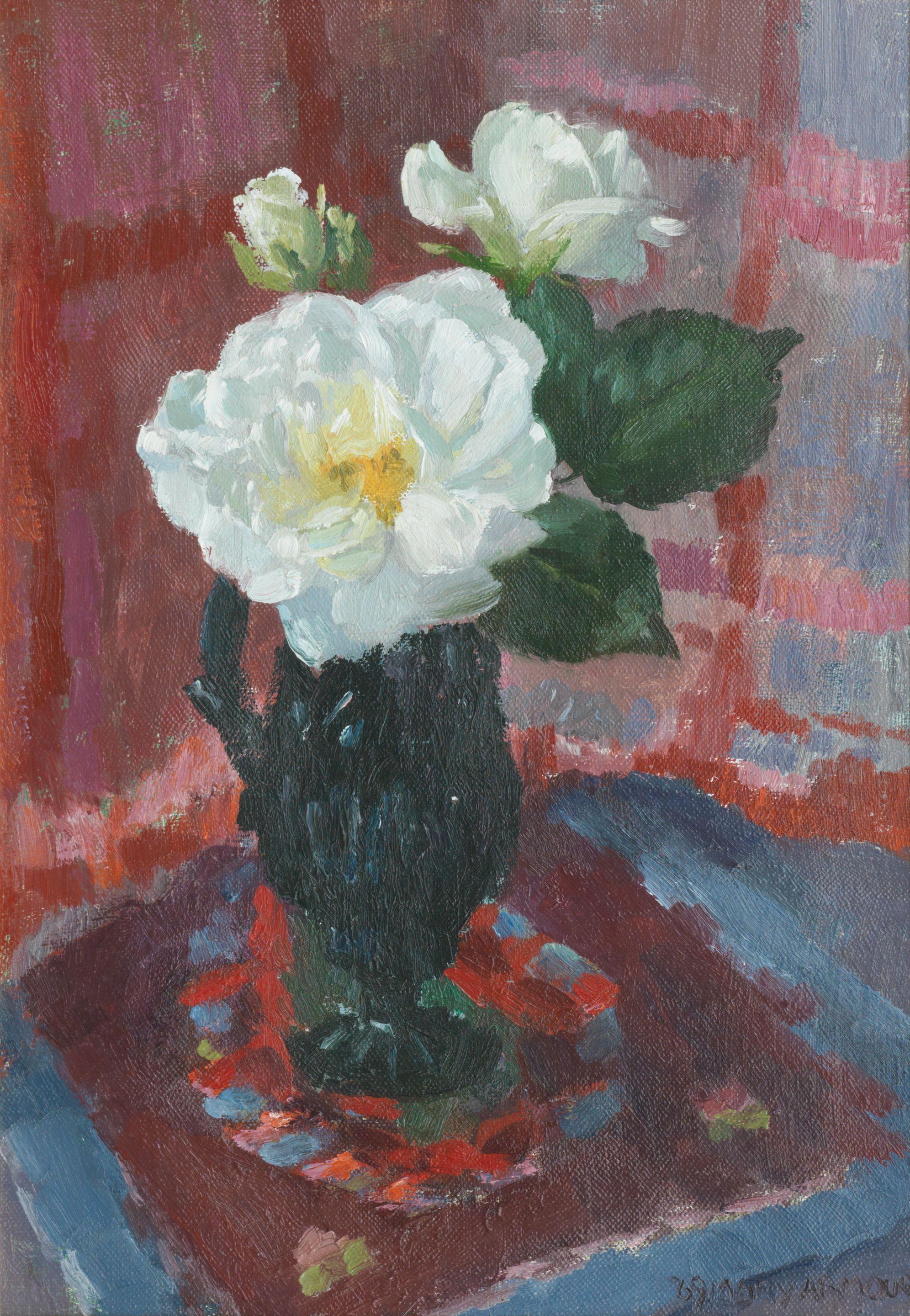Mary Armour RSA RSW - Iceberg Roses