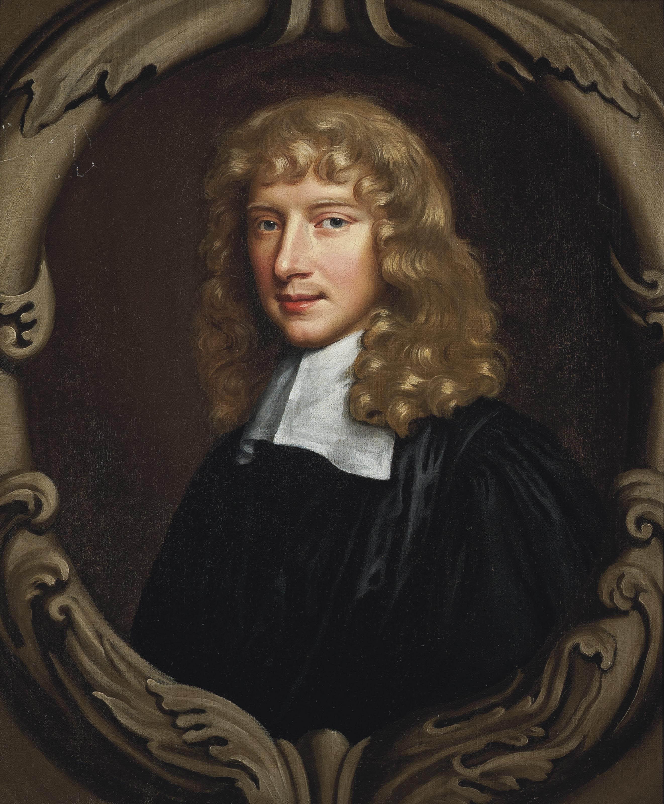 Mary Beale - Portrait of Zachary Craddock (1633-1695), Provost of Eton (1681-1695), bust-length, in academic robes, in a sculpted cartouche