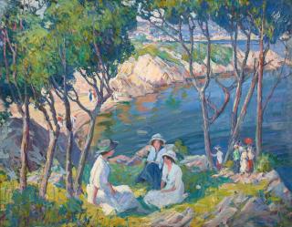 Mary Bradish Titcomb - Summer Afternoon, Half Moon Beach, Gloucester 28 x 36 in. framed 36 x 44 in.