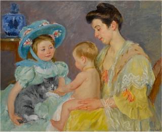 Mary Cassatt - Children Playing with a Cat