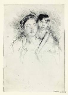 Mary Cassatt - Denise Holding her Child by Both Hands