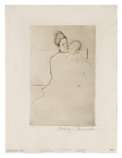 Mary Cassatt - Gardner Held By His Mother (Breeskin 113)