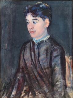 Mary Cassatt - Jeune fille en noir regardant à gauche