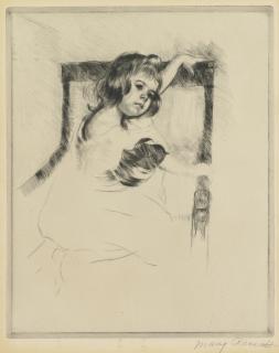 Mary Cassatt - Kneeling In An Armchair (B. 186)