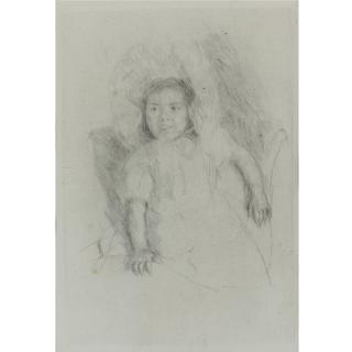 Mary Cassatt - Margo Wearing A Bonnet (No. 3) (Breeskin 181)