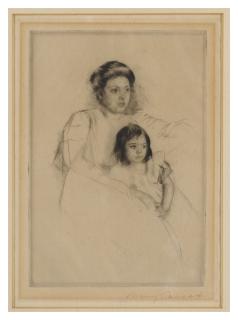 Mary Cassatt - Margot Leaning Against Her Mother (B. 175)