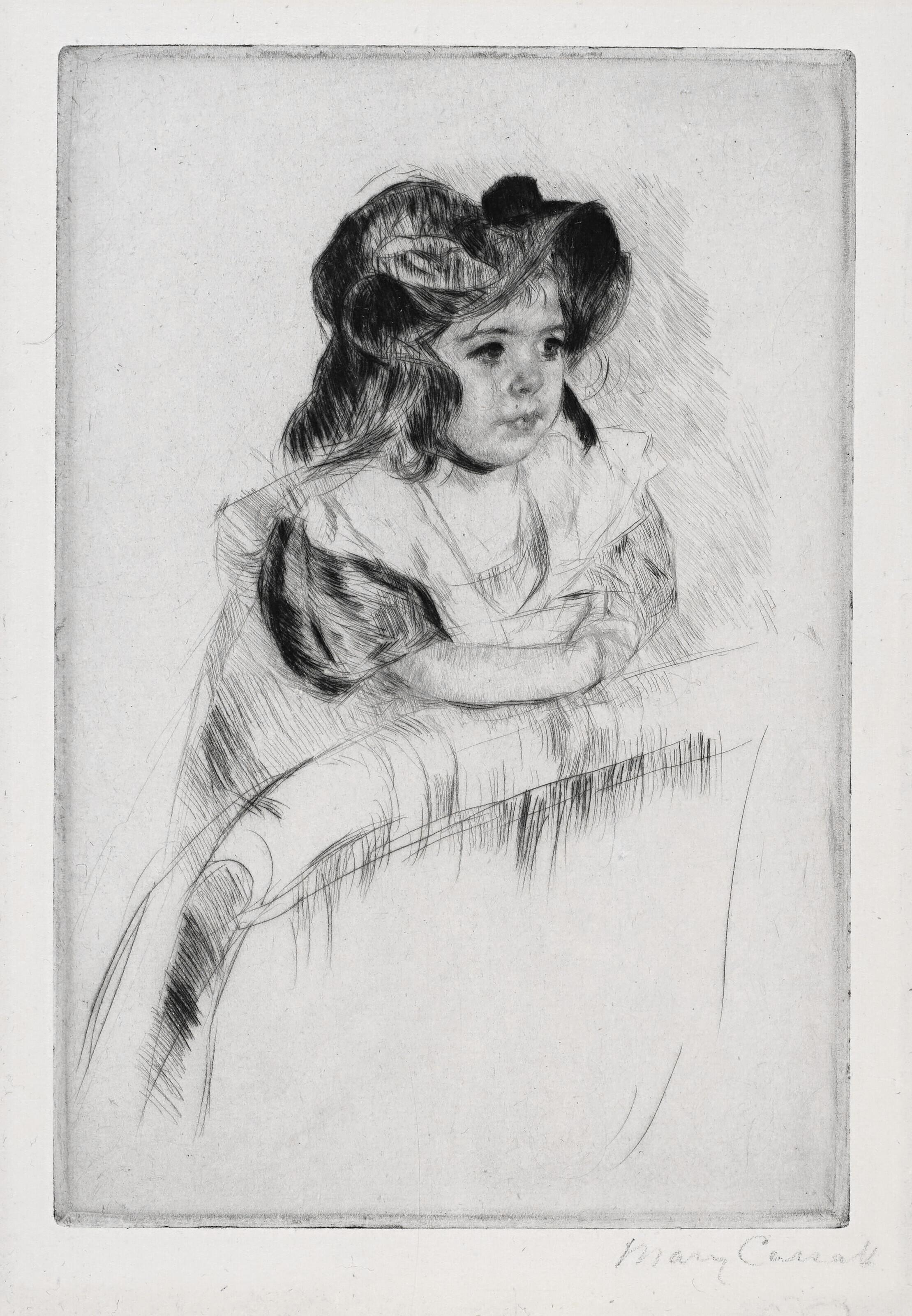 Mary Cassatt - Margot Resting Arms On Back Of Armchair