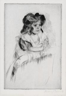 Mary Cassatt - Margot Resting Arms On Back Of Armchair