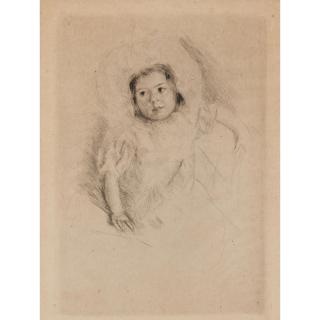 Mary Cassatt - Margot Wearing a Bonnet, No. 1