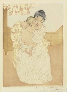 Mary Cassatt - Maternal Caress (Breeskin 150; Matthews and Shapiro 12)