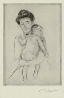 Mary Cassatt - Mother Holding Her Nude Baby (B. 206)