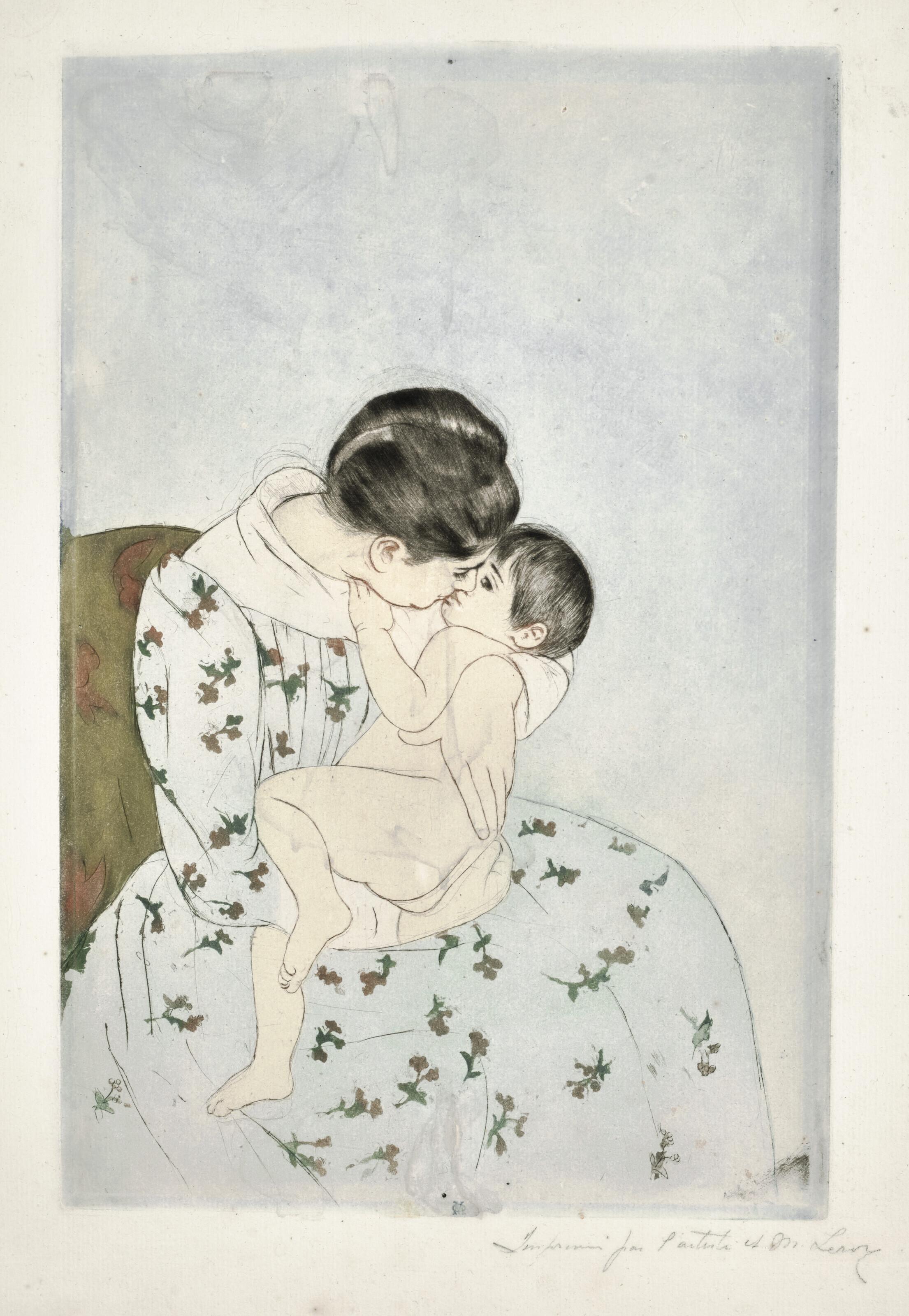 Mary Cassatt - Mother\'S Kiss