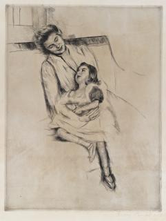 Mary Cassatt - Reine And Margot Seated On A Sofa (No. 2) (B. 177)