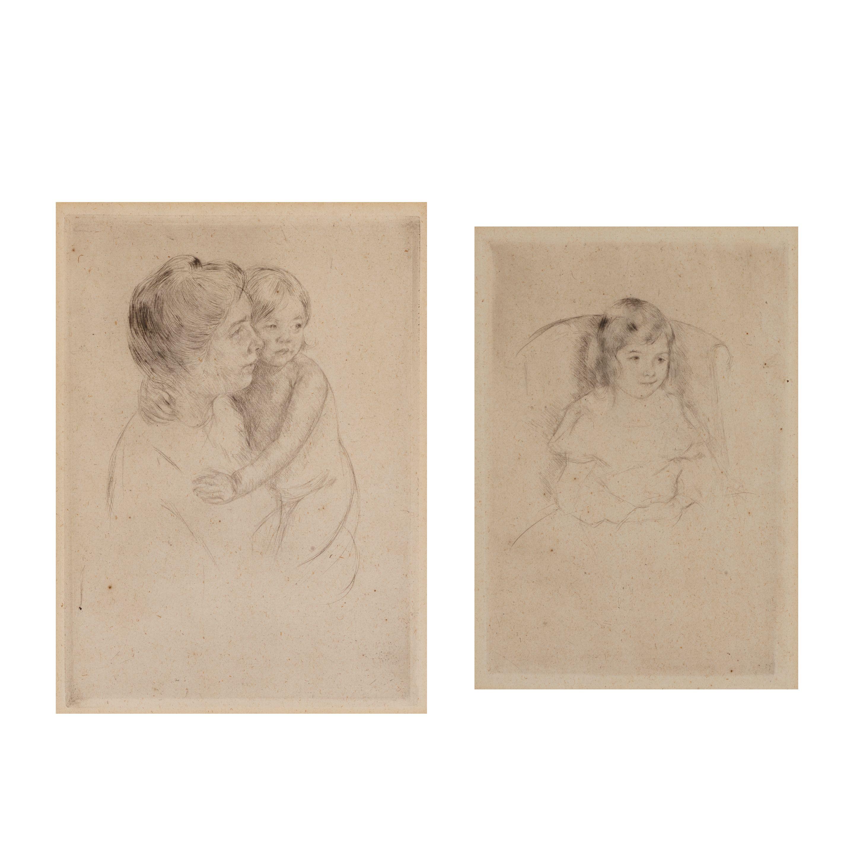 Mary Cassatt - Sarah Smiling; Denise Holding Her Child 2