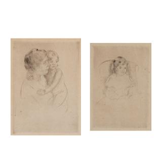 Mary Cassatt - Sarah Smiling; Denise Holding Her Child 2
