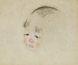 Mary Cassatt - Tête d\'enfant (Mathilde)