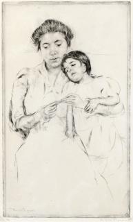 Mary Cassatt - The Crocheting Lesson (B. 178)