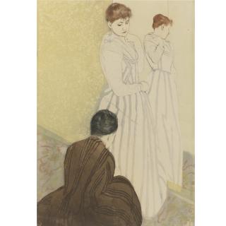 Mary Cassatt - The Fitting (B. 147; M. & S. 9)