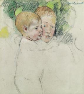 Mary Cassatt - Woman And Child In Front Of A Fruit Tree